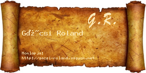 Gácsi Roland névjegykártya