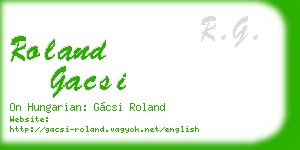 roland gacsi business card